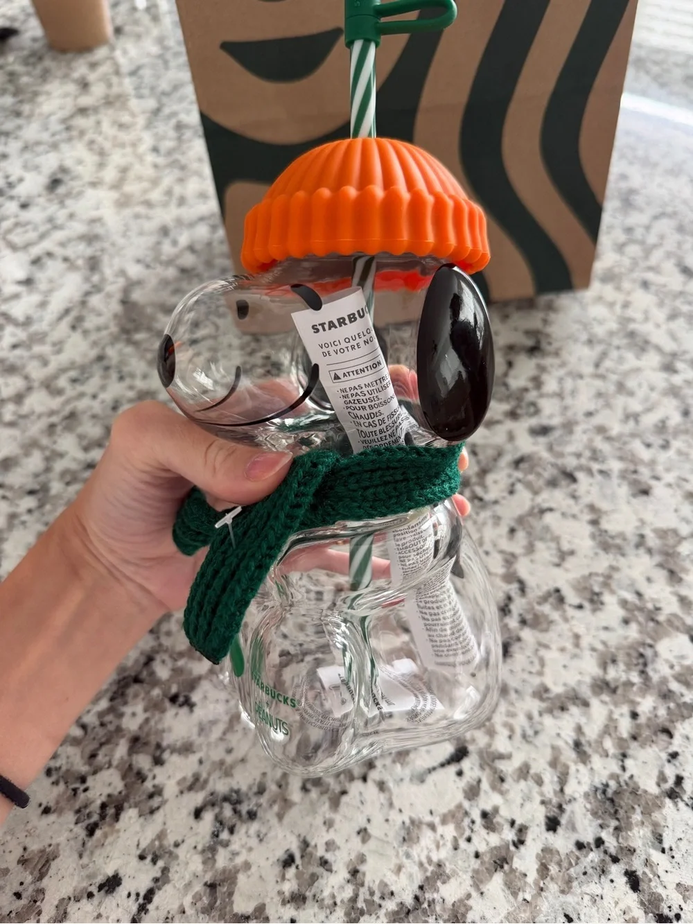 TWO AUTHENTIC Starbucks Snoopy Cups